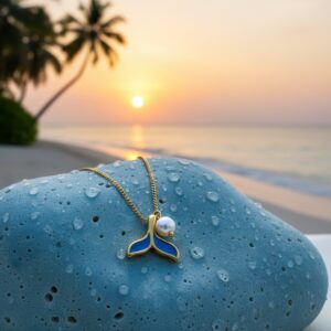 Pearl and Tail Necklace