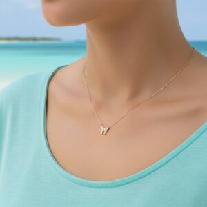 Sparkling Butterfly Necklace