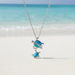 Double turtle necklace